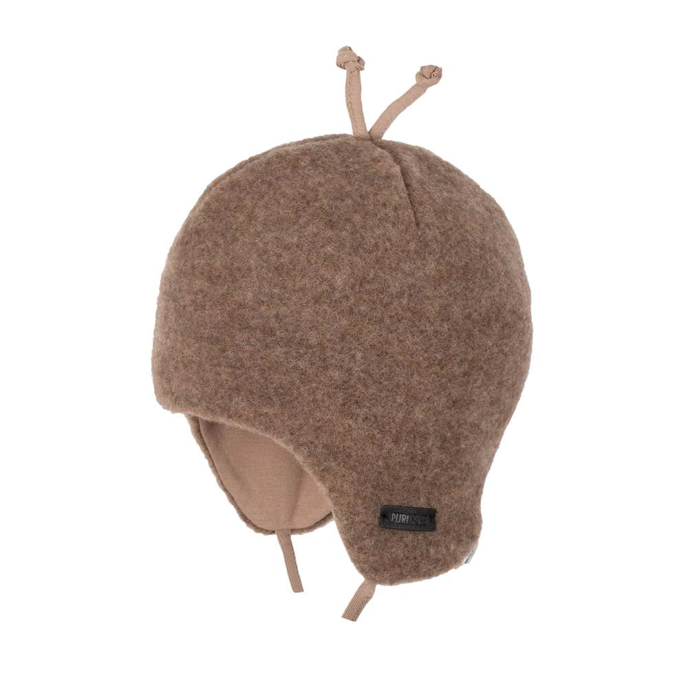 Baby-Binde Fleecemütze, walnuss