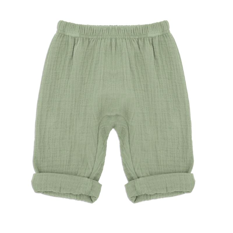 GOTS BABY Krempelhose, frostgrün