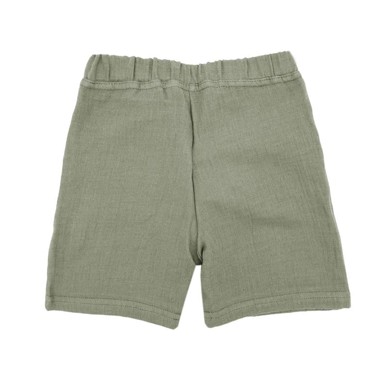 GOTS MINI Shorts Musselin, frostgrün