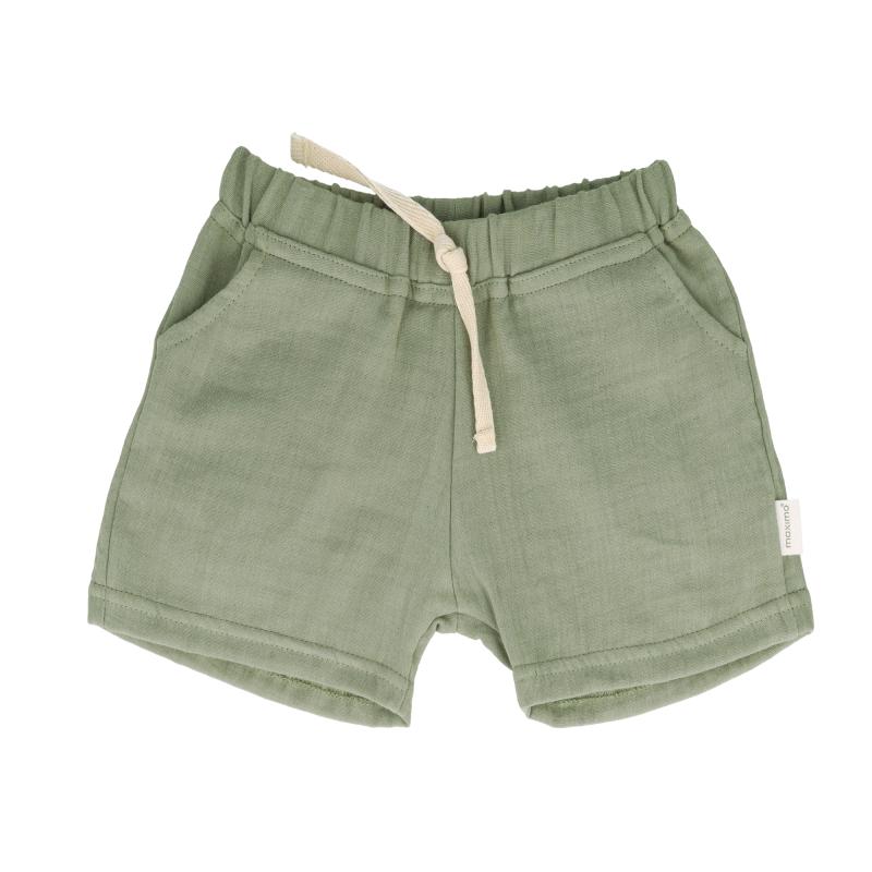GOTS BABY Shorts Musselinstoff, frostgrün
