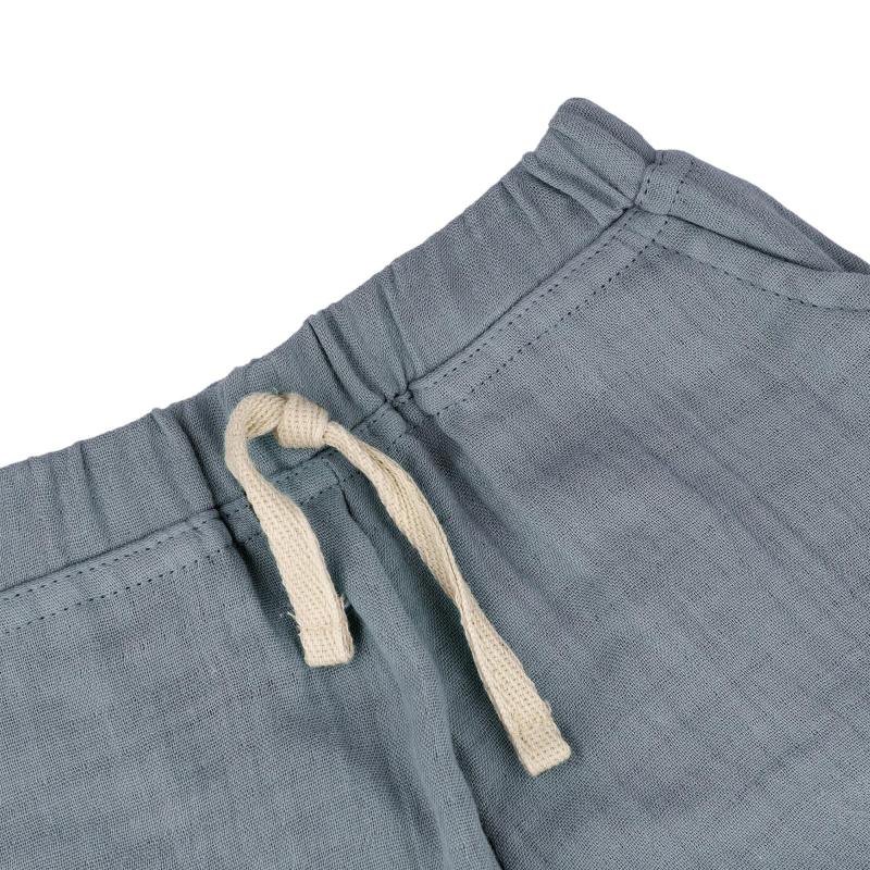 GOTS BABY Shorts Musselinstoff, flint stone