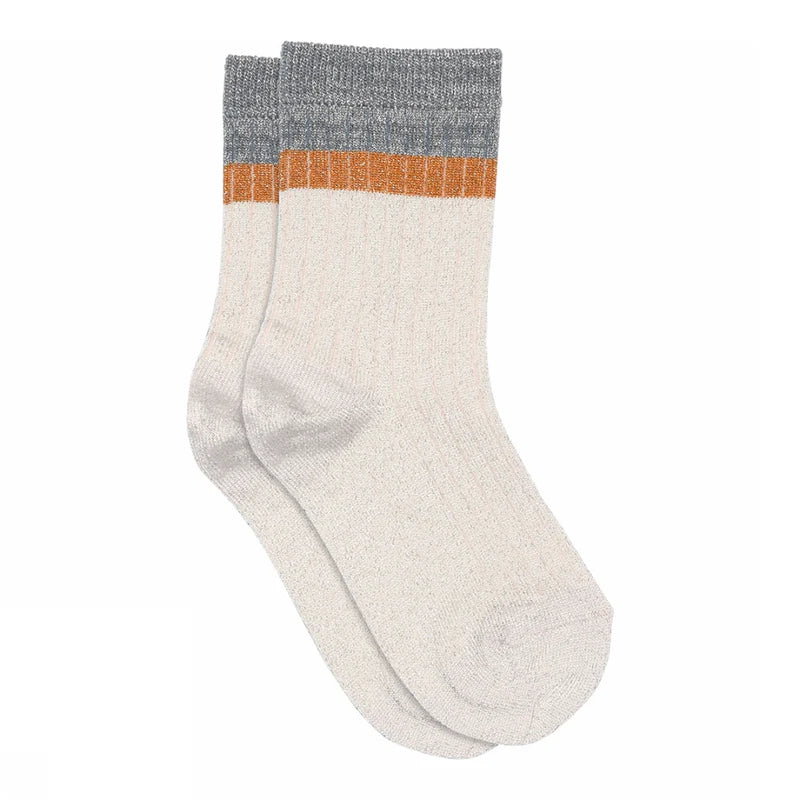 gerippte Glitzer Socken - Norma, cherry blossom