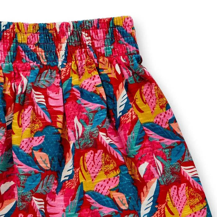 Mädchenrock mit Blätterdruck, Modell MALIA