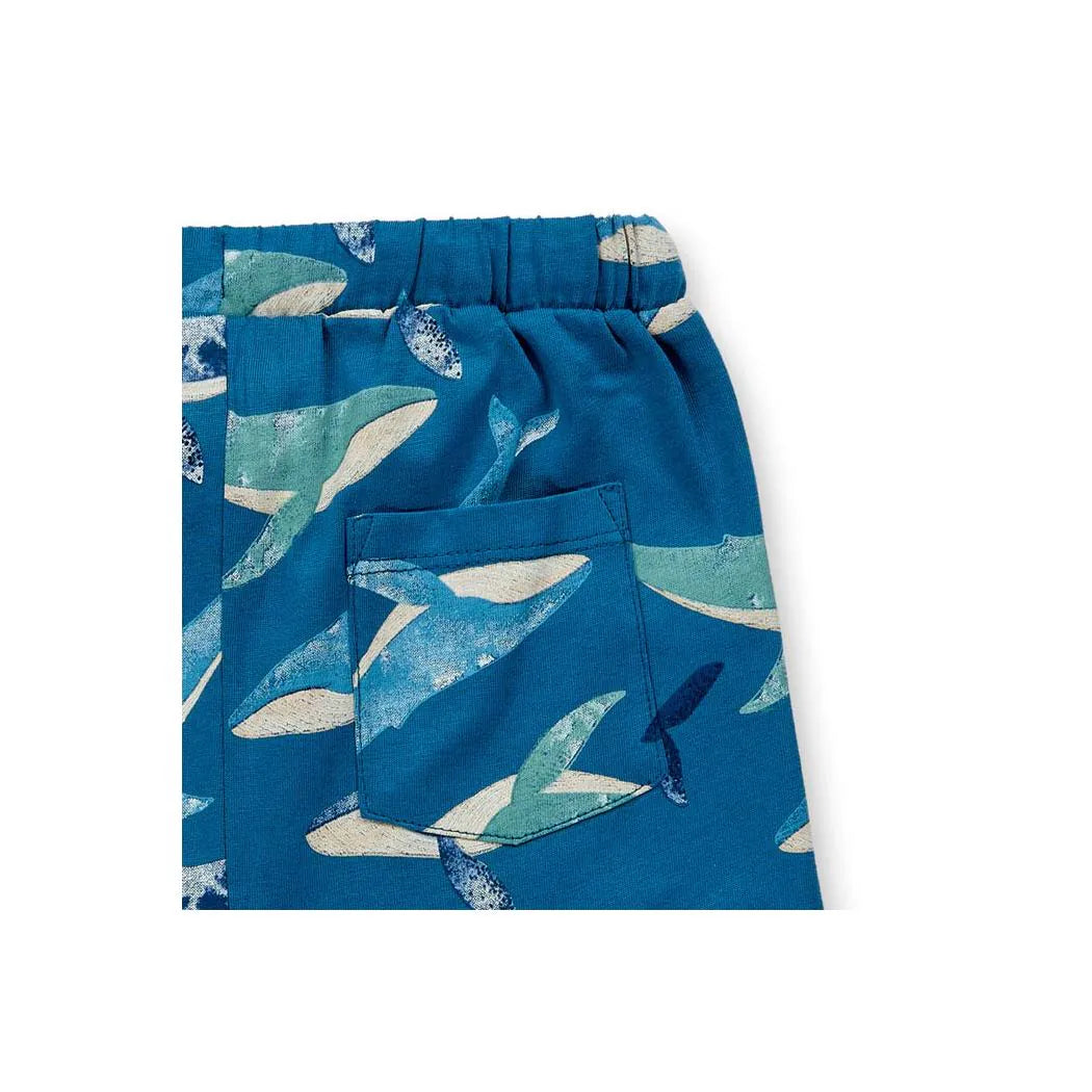 Shorts für Kinder mit Wal-Druck, Modell KHAN