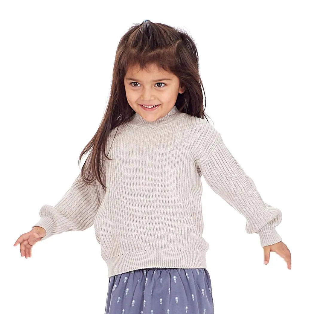 Kinder Strickpullover in creme mélange, Modell MARLEY