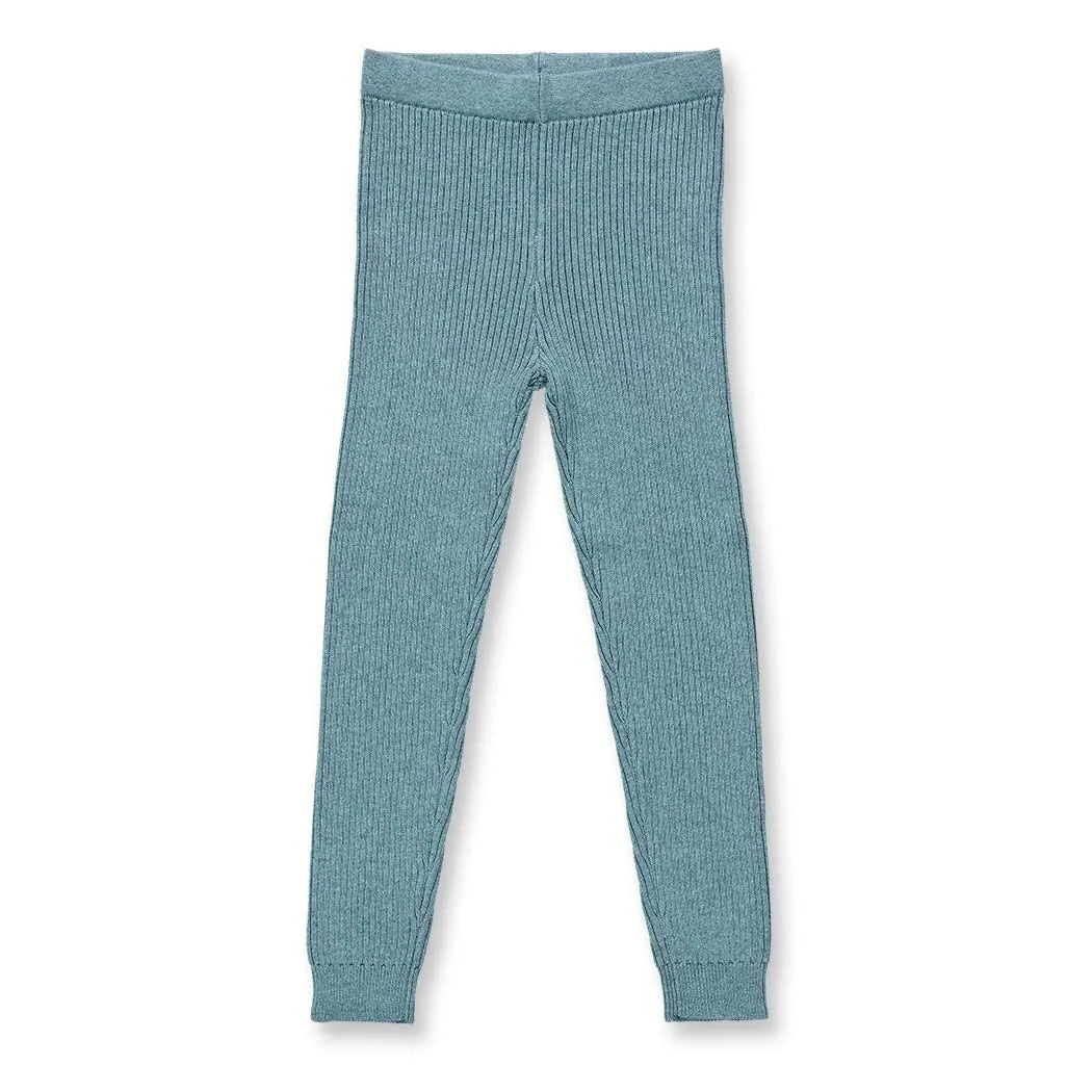 Baby Strickleggins in salbeigrün mélange, Modell YUMA