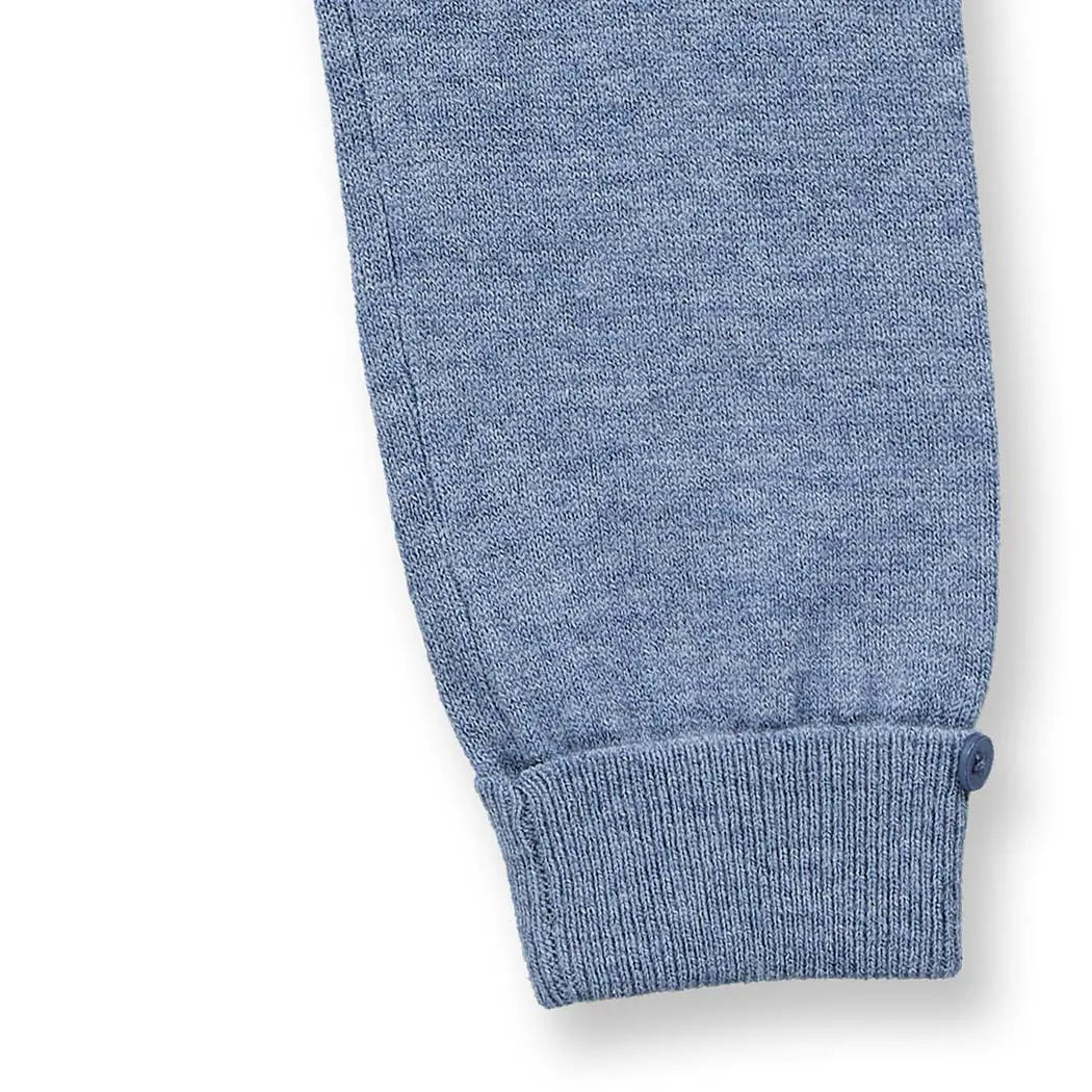 Baby Merino Strickleggins in denim, Modell PABLO