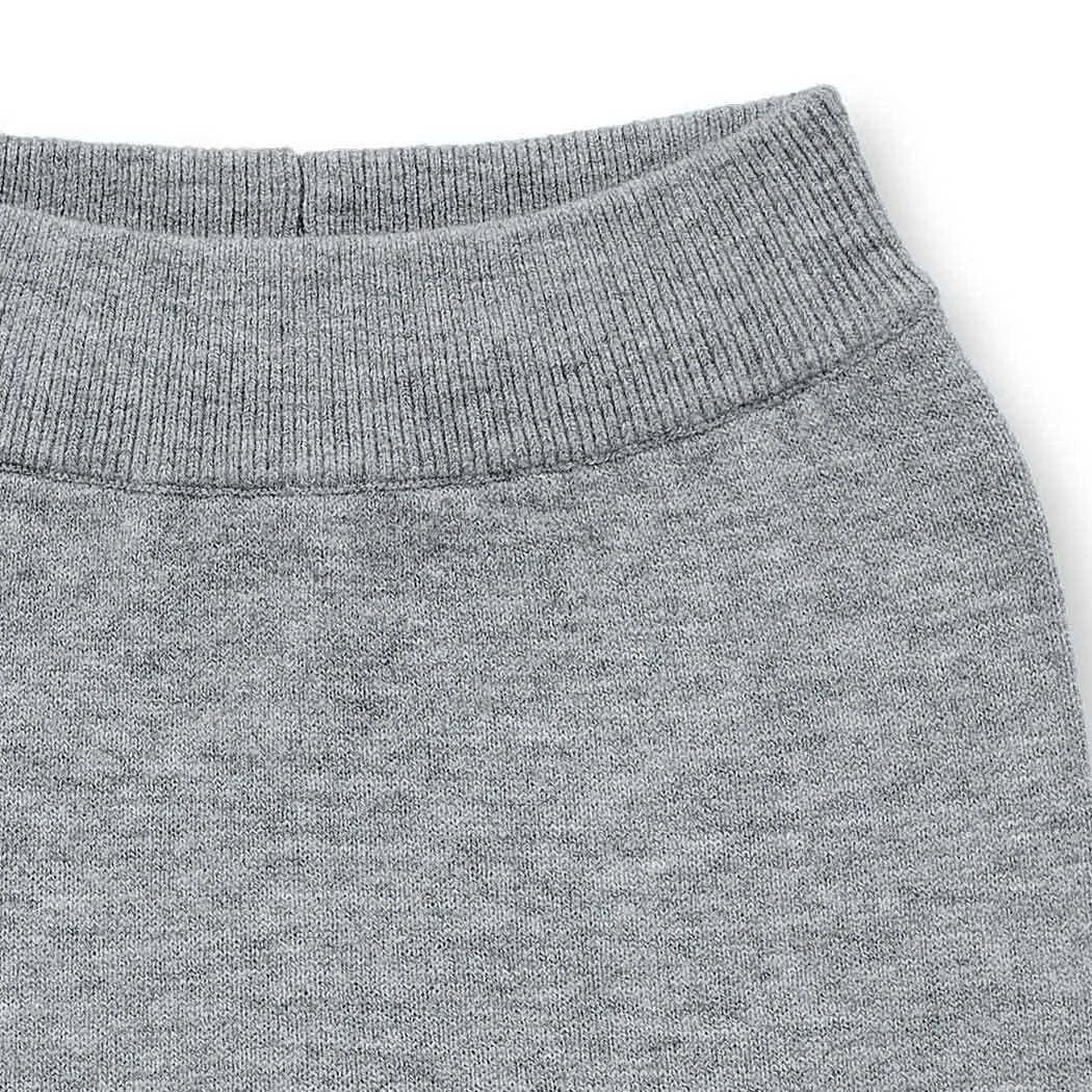 Baby Merino Strickleggins in grau mélange, Modell PABLO