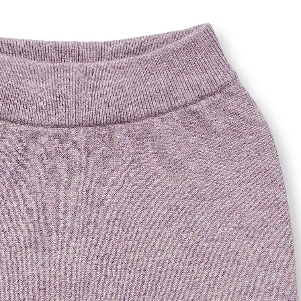 Baby Merino Strickleggins in mauve mélange, Modell PABLO