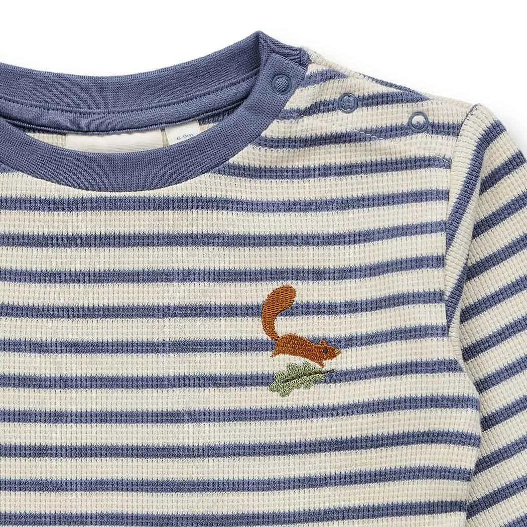 Baby Langarm Shirt PILOO blaugrau