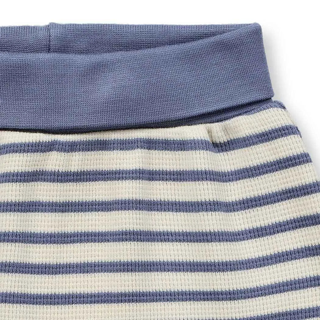 Babyhose blaugrau-weiß geringelt, Modell SJORS