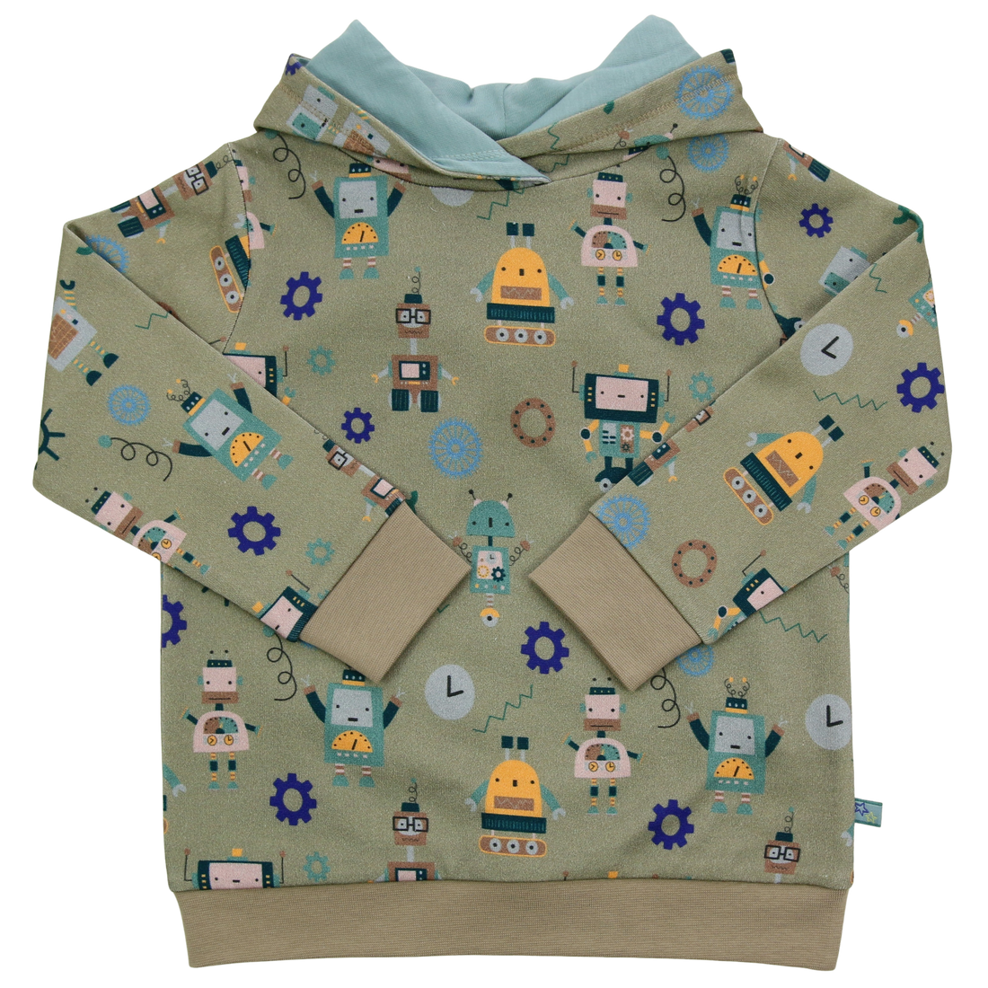 Hoodie Sweatshirt mit Roboterdruck