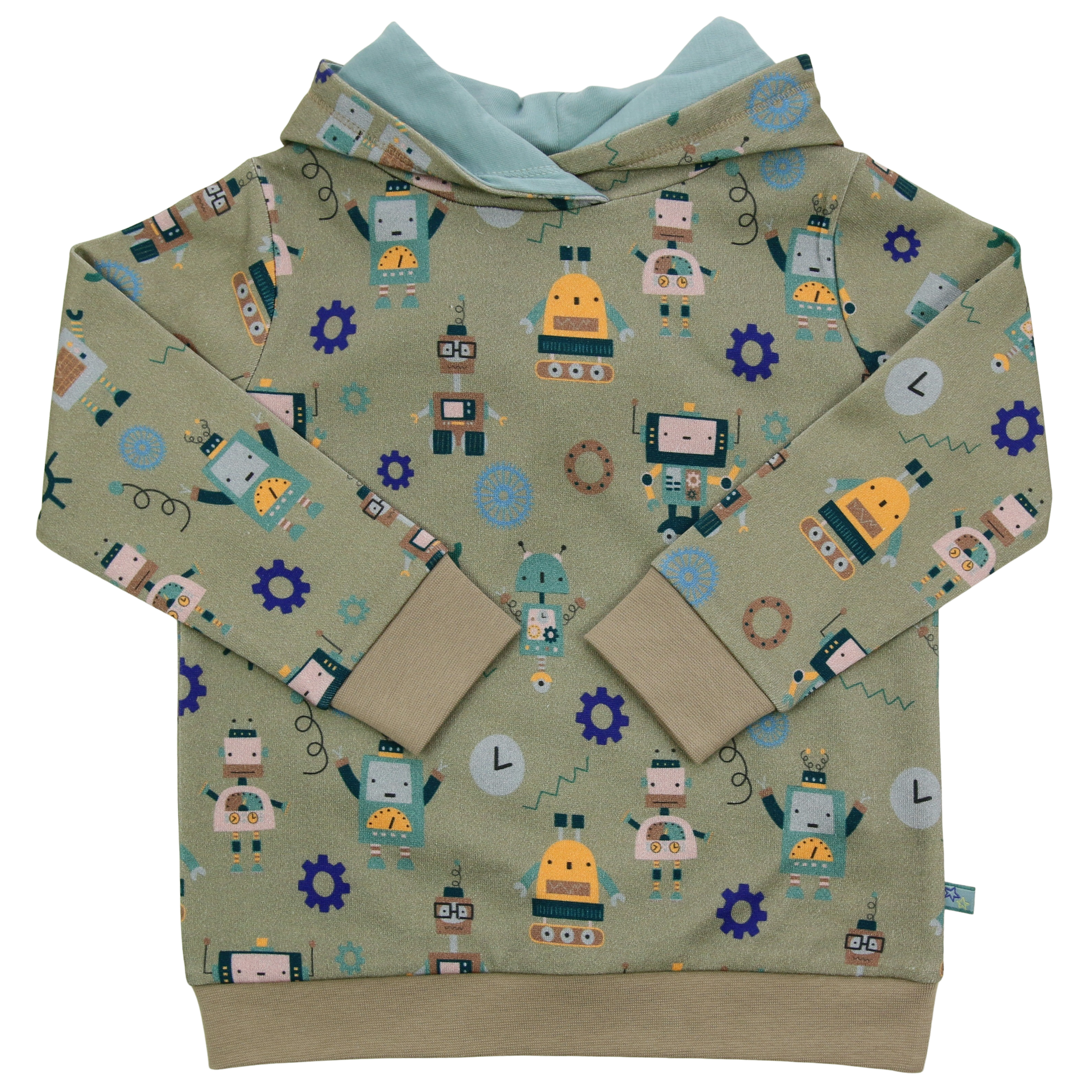 Hoodie Sweatshirt mit Roboterdruck