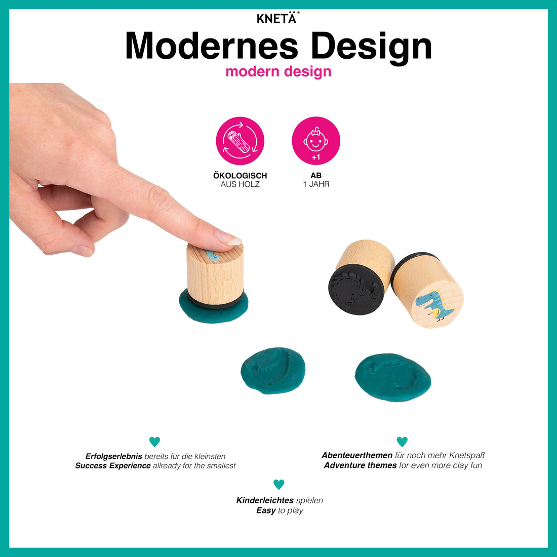 Holzstempel 6er Set, Monstär