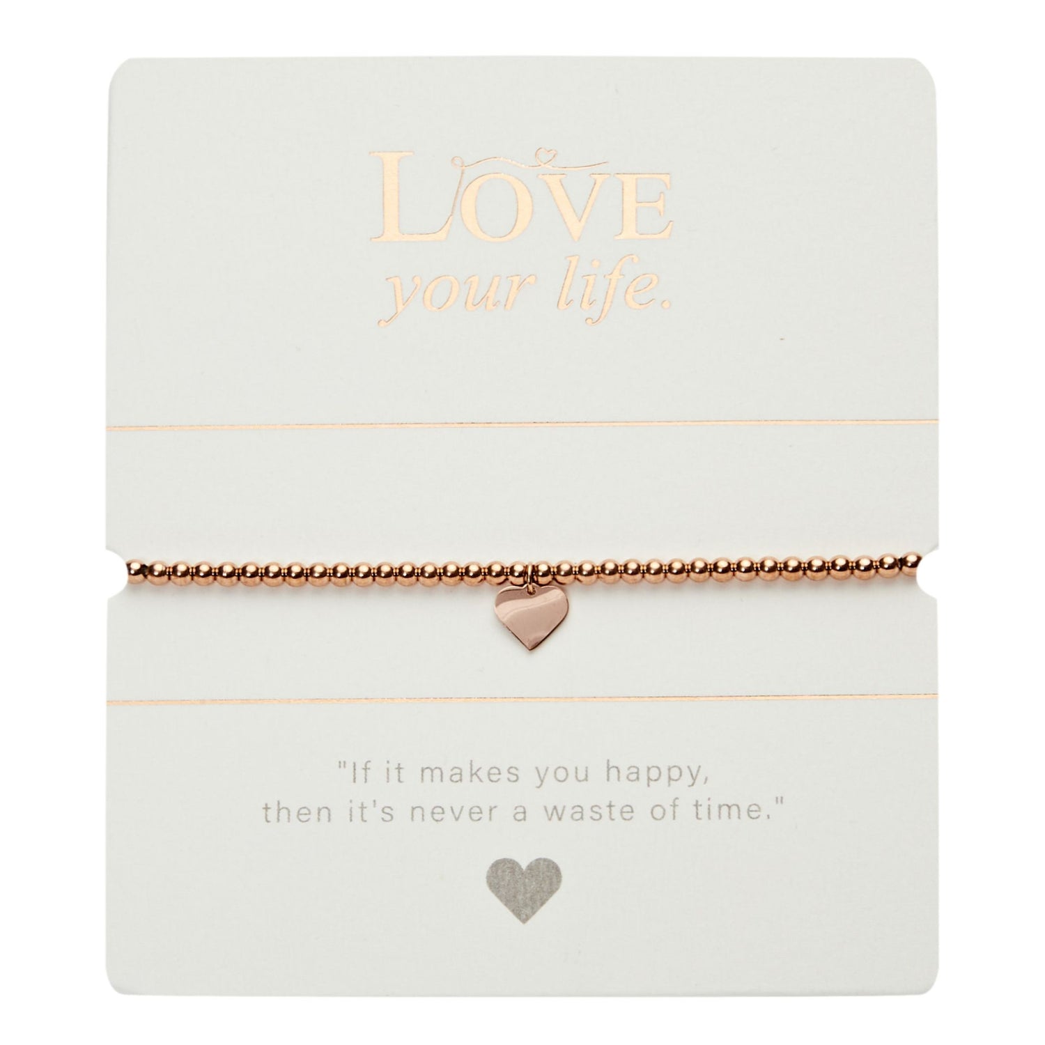 Kugelarmband - Love your life - Herz
