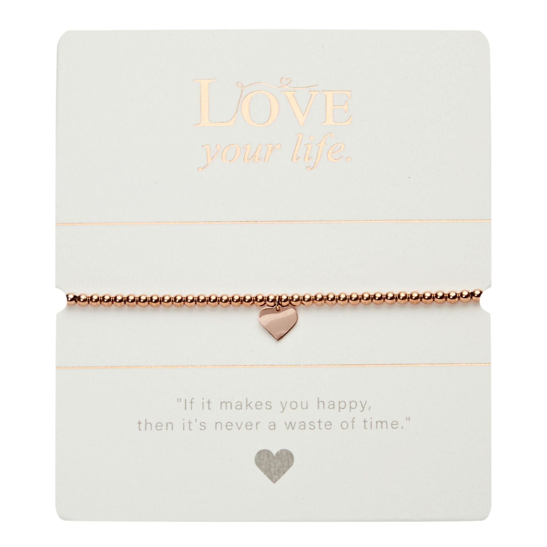 Kugelarmband - Love your life - Herz