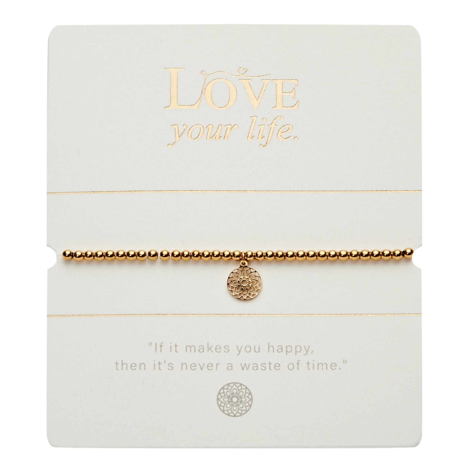 Kugelarmband - Love your life - Mandala des Glücks