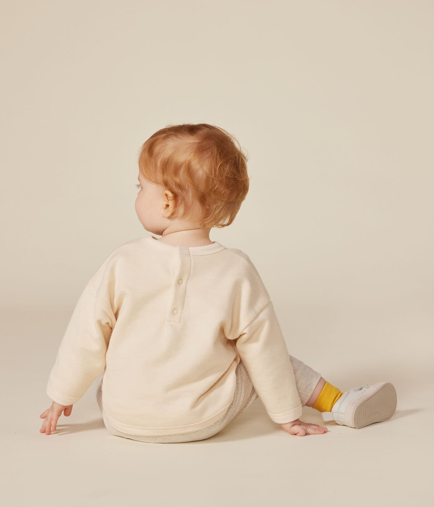 Baby-Sweatshirt aus Molton, beige