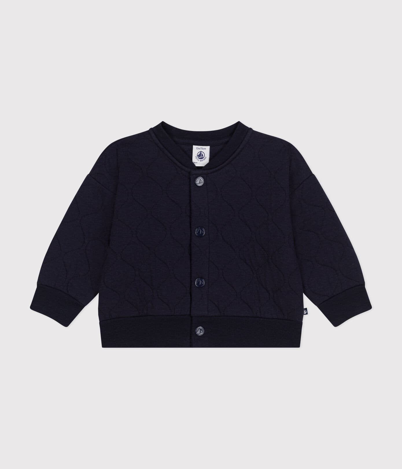 Baby-Teddyjacke aus gestepptem Doppeljersey