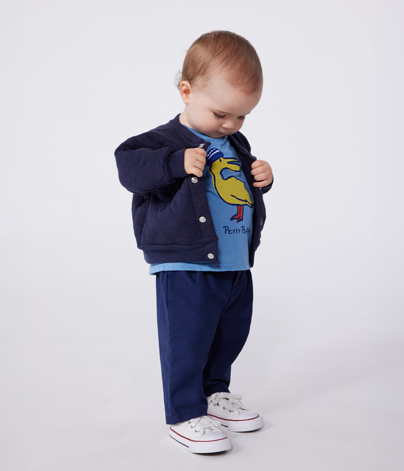 Baby-Teddyjacke aus gestepptem Doppeljersey