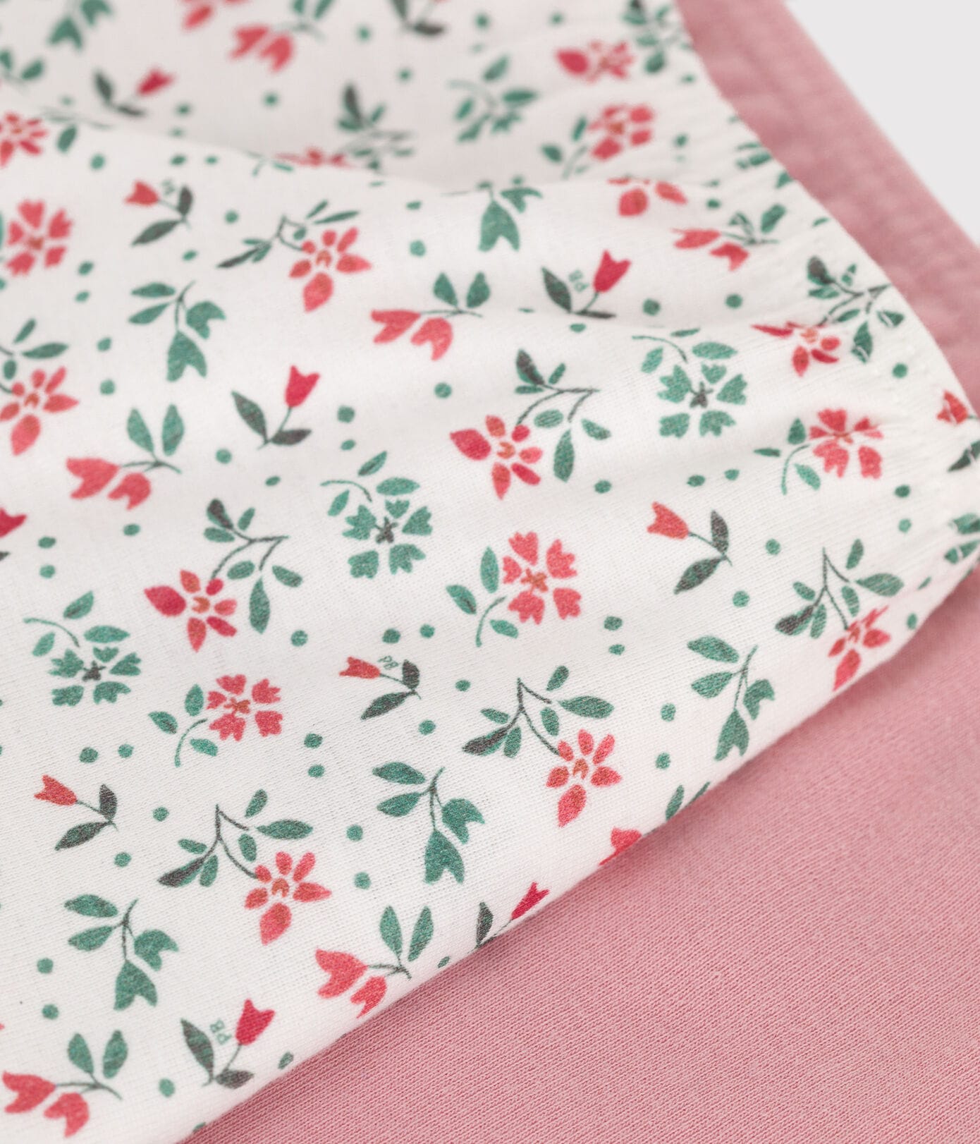 2er-Set hohe Kinder-Shortys aus Baumwolle mit Blumenmotiv