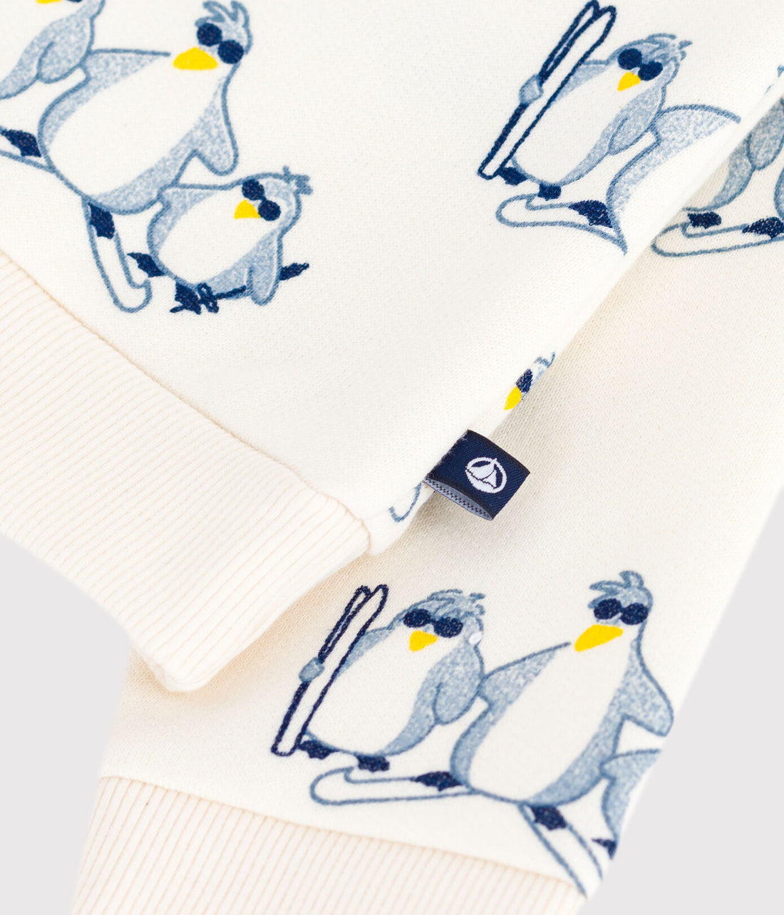 Baby-Sweatshirt aus Baumwolle mit Pinguin-Motiv