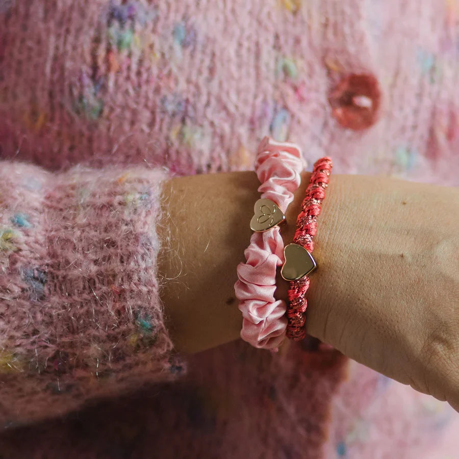 Haargummi - Gold Heart Silk