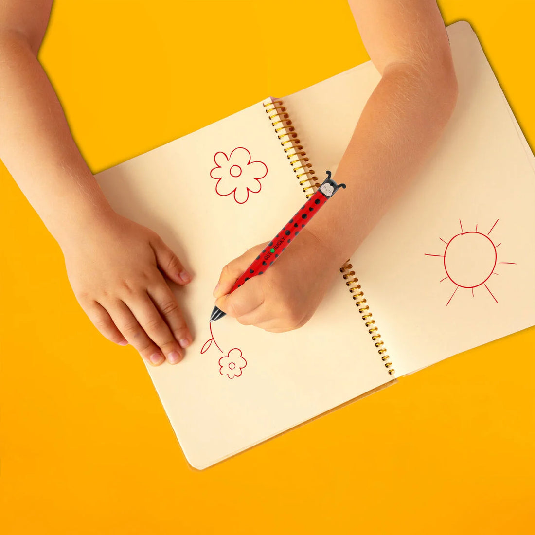 Zweifarbiger Kugelschreiber - Click&Clack, Ladybug