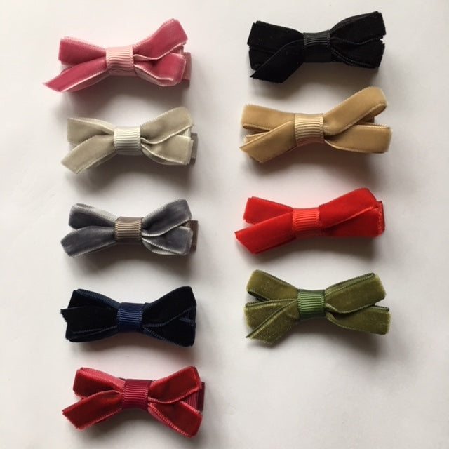 Kinder Haarclip mit Samtschleife