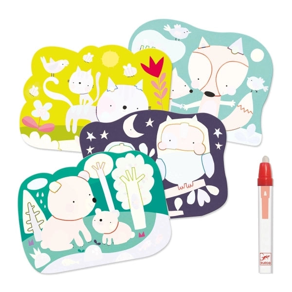 Wassermalen: Im Wald