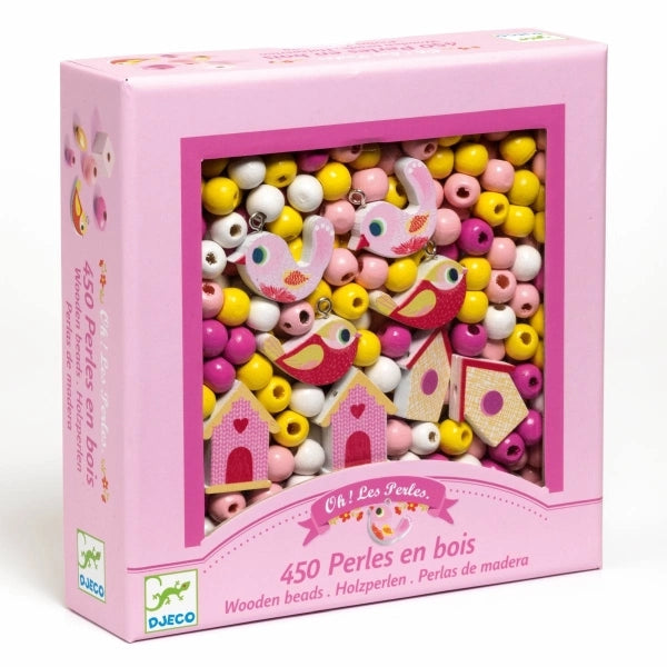 Schmuck basteln: Holzperlen Vögel