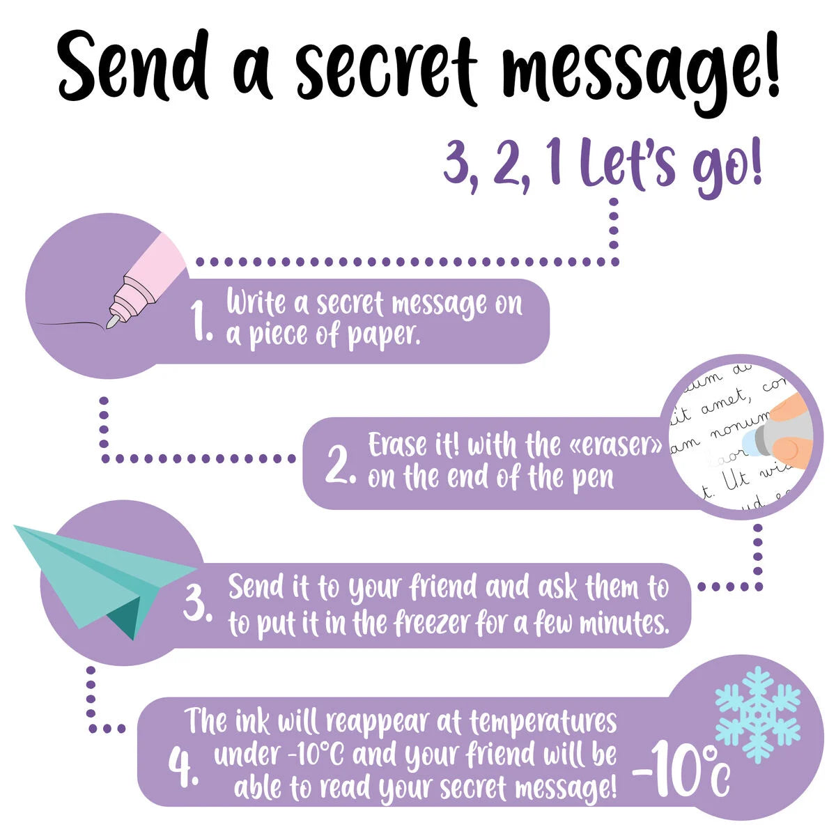 Set mit 3 löschbaren Gelstiften - The Boo Crew - Erasable Pen