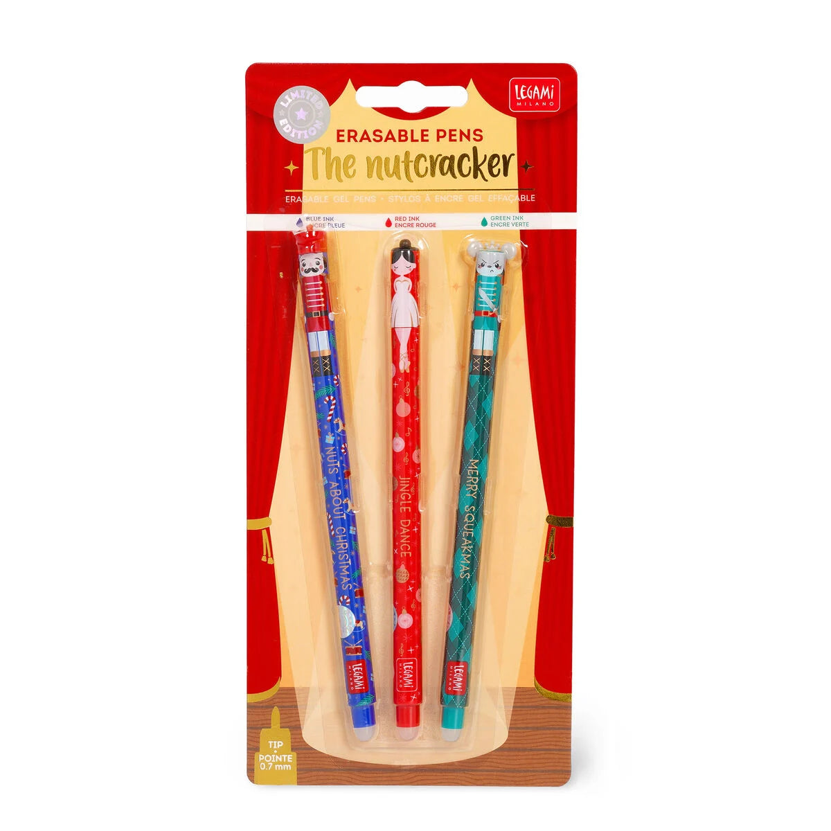 Set mit 3 Löschbaren Gelstiften - The Nutcracker - Erasable Pen