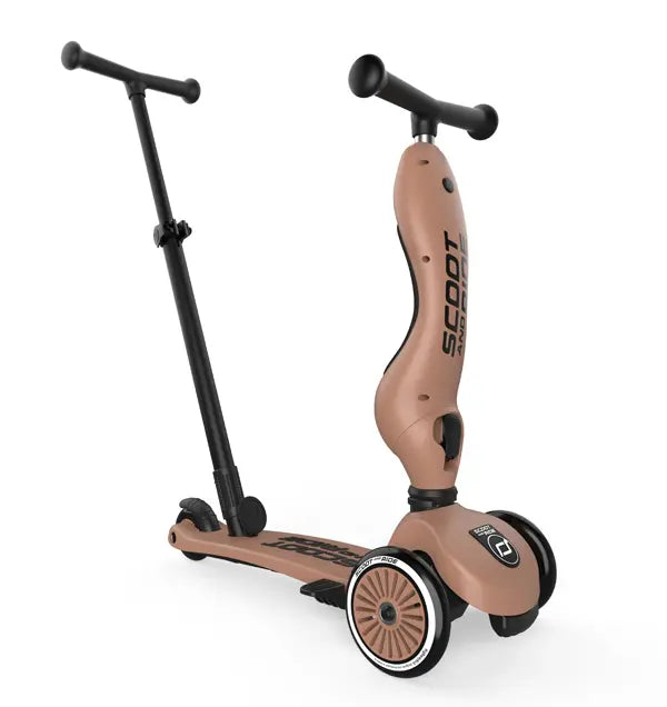 Kinder 2 in 1 Kickboard / Roller - Highwaykick 1 Push and Go Mocha