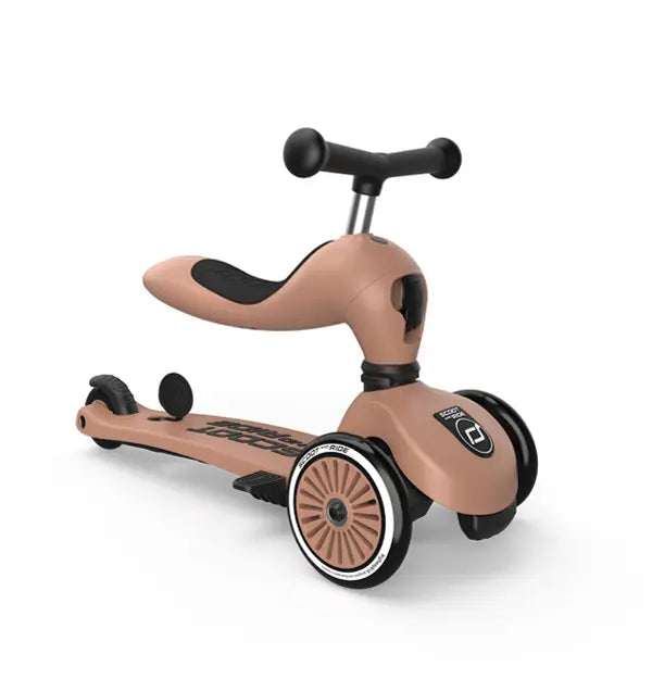 Kinder 2 in 1 Kickboard / Roller - Highwaykick 1 Push and Go Mocha