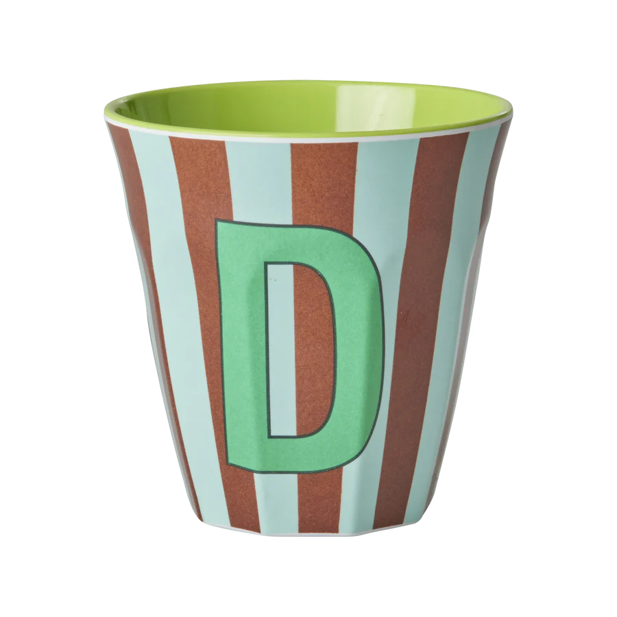 Mittelgroßer Becher - Mehrfarbig - D - Stripes