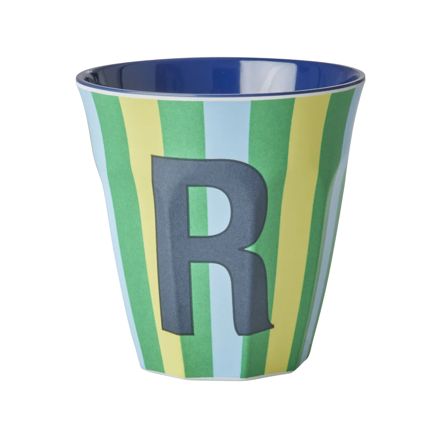 Mittelgroßer Becher - Mehrfarbig - R - Stripes