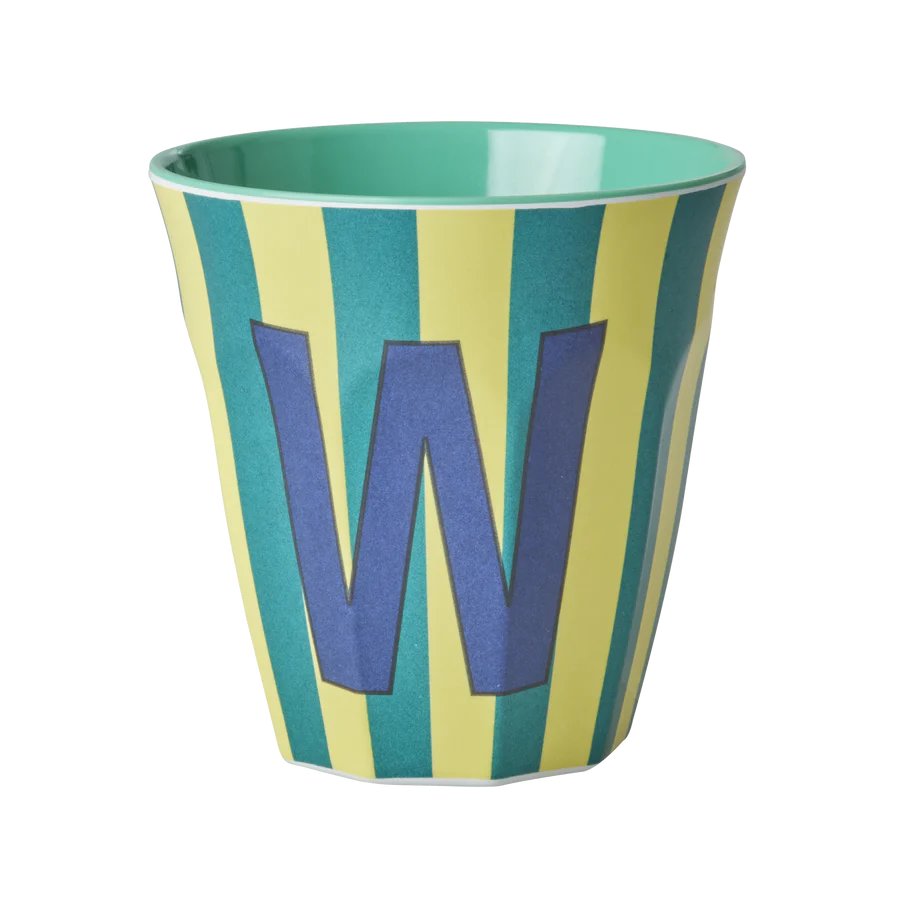 Mittelgroßer Becher - Mehrfarbig - W - Stripes