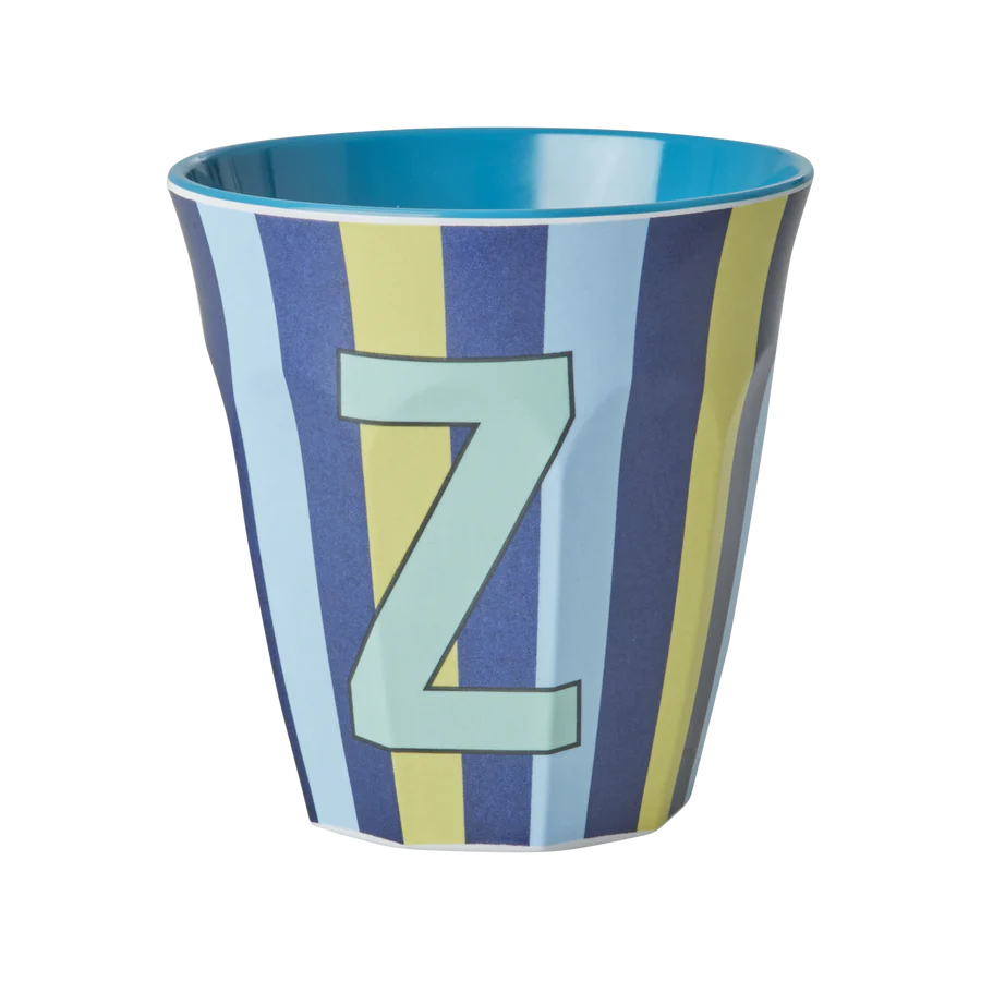Mittelgroßer Becher - Blau - Z - Stripes