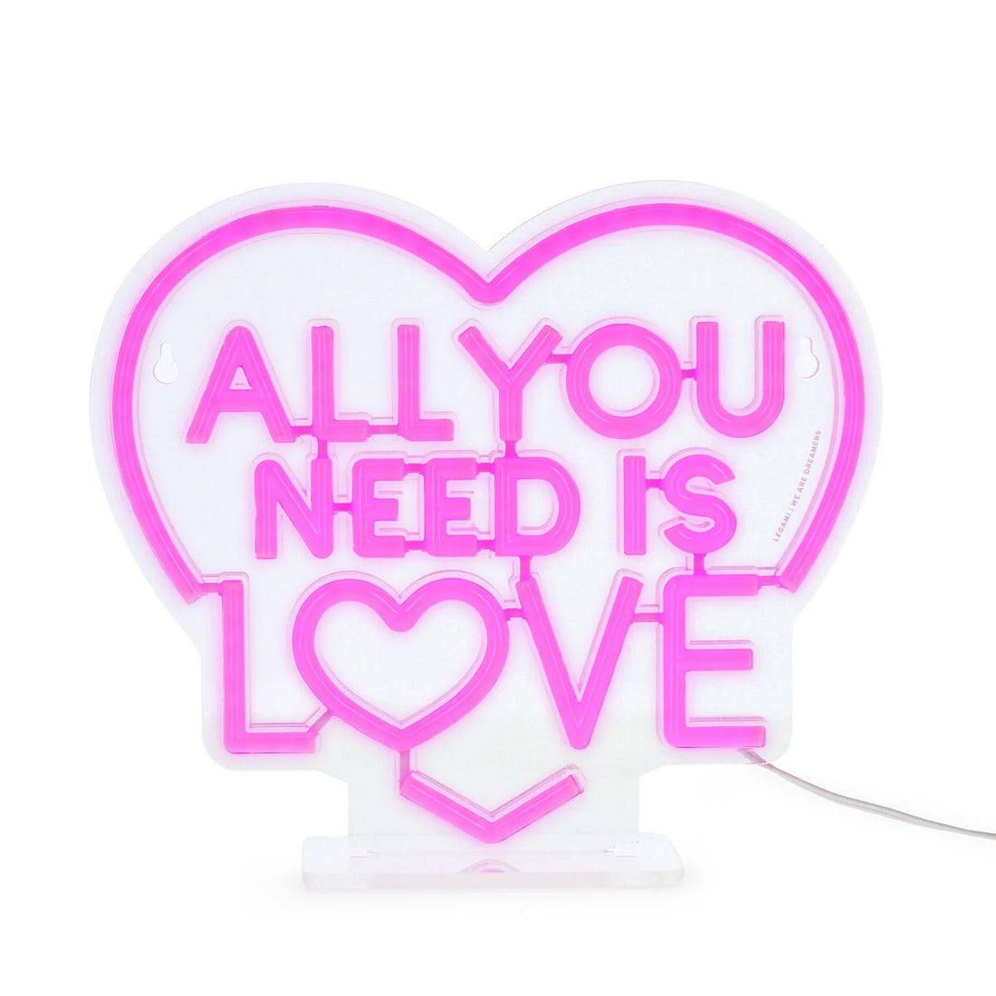 LED-Lampe mit Neoneffekt - All You Need is Love - It’s a Sign