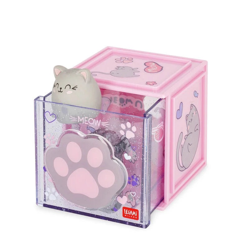 Erweiterbare Schreibtischbox - Cutie Cube, Kitty