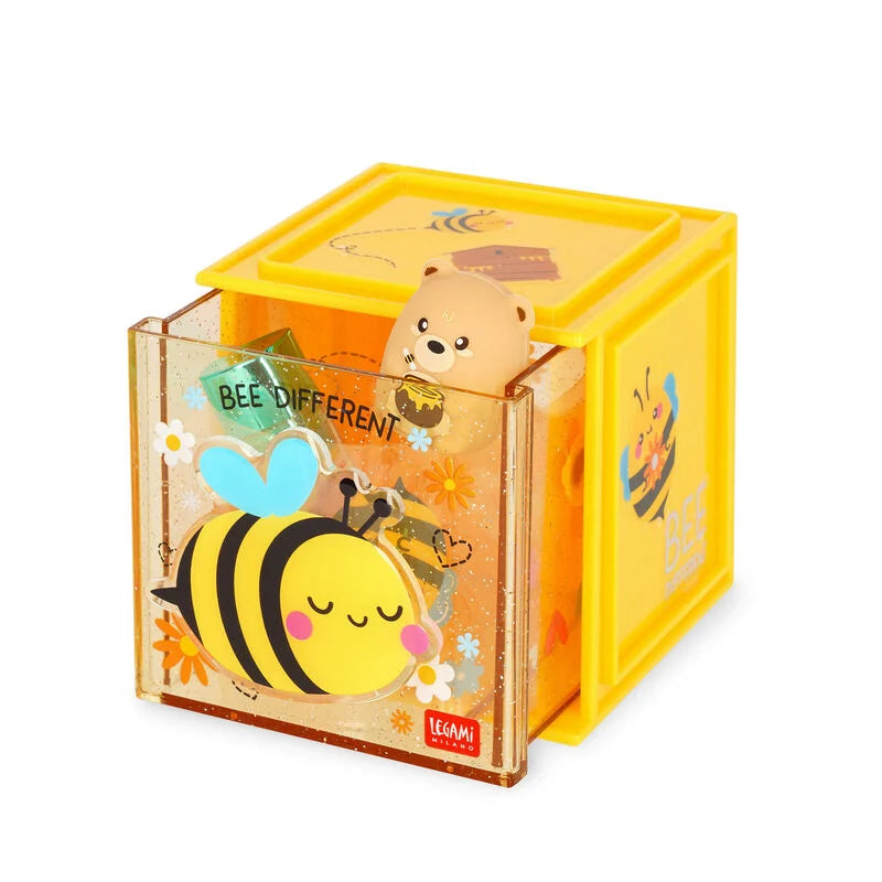 Erweiterbare Schreibtischbox - Cutie Cube, Bee