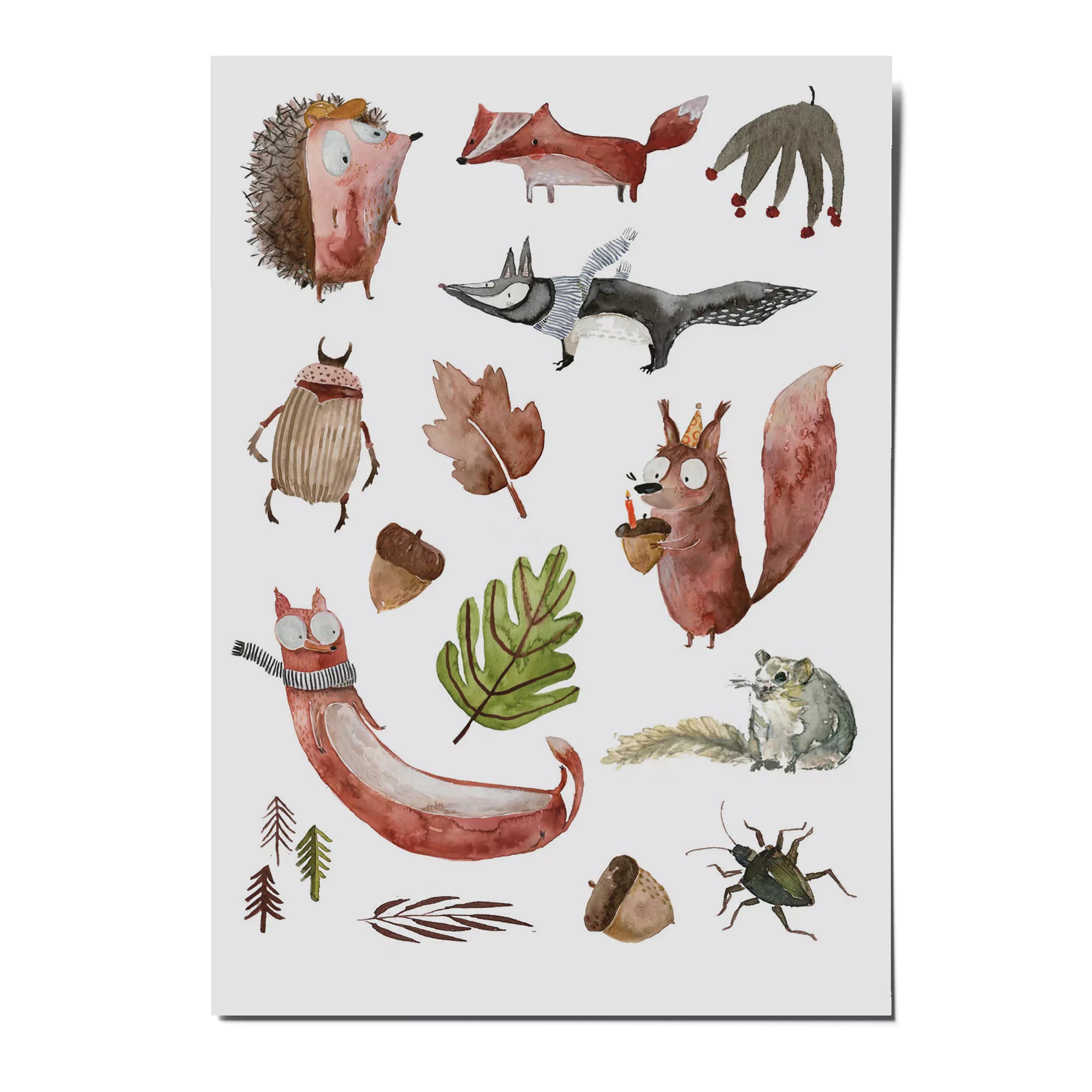 vegane Kindertattoos - Herbstwald