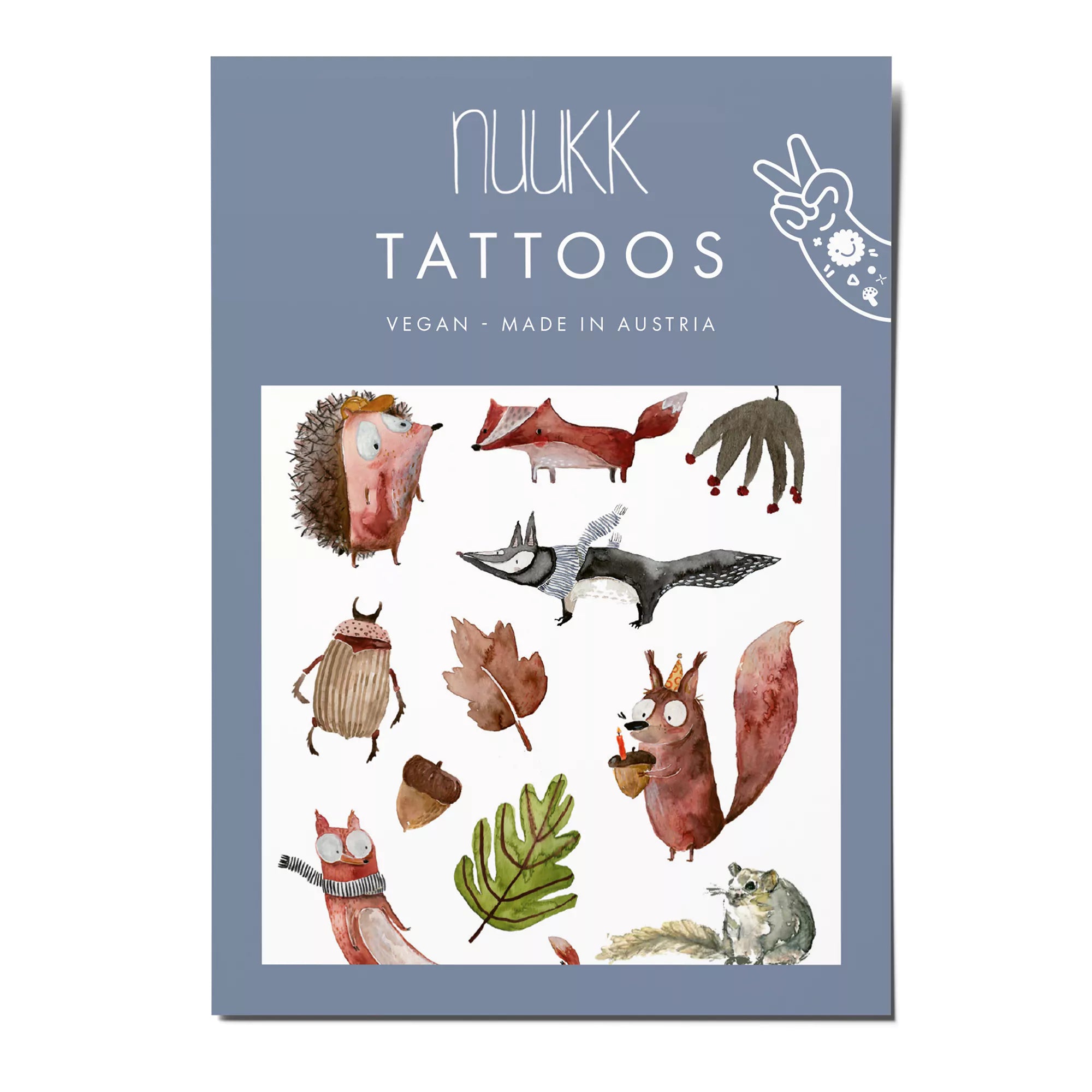 vegane Kindertattoos - Herbstwald