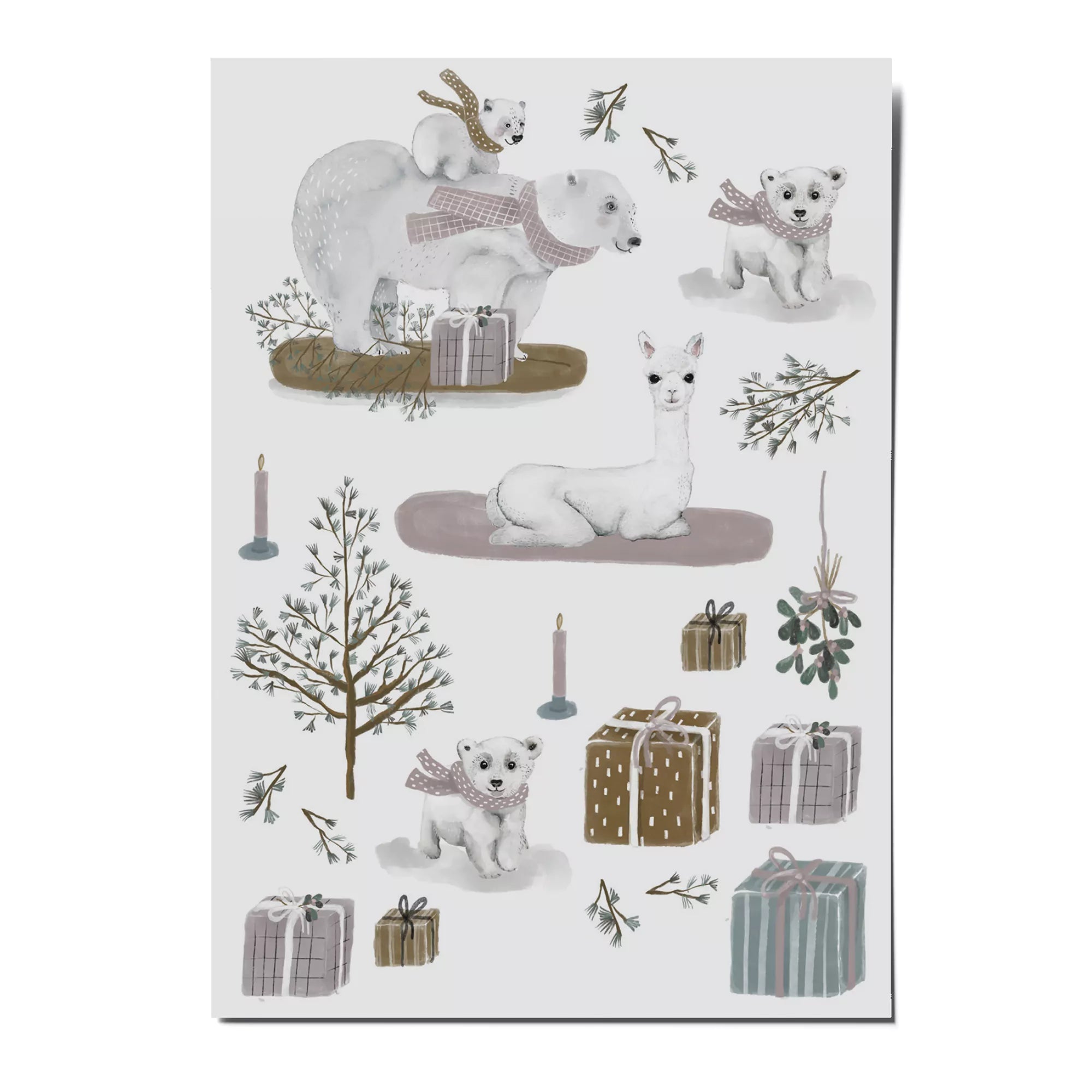 vegane Kindertattoos - Wintertiere