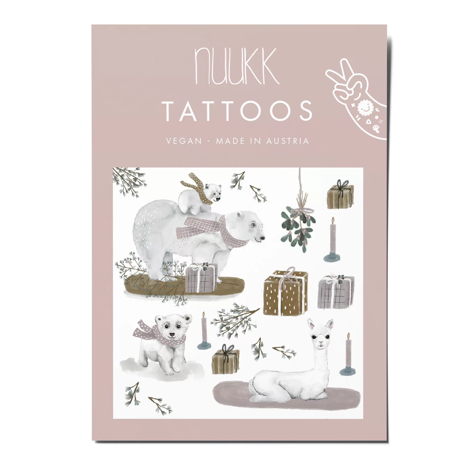 vegane Kindertattoos - Wintertiere