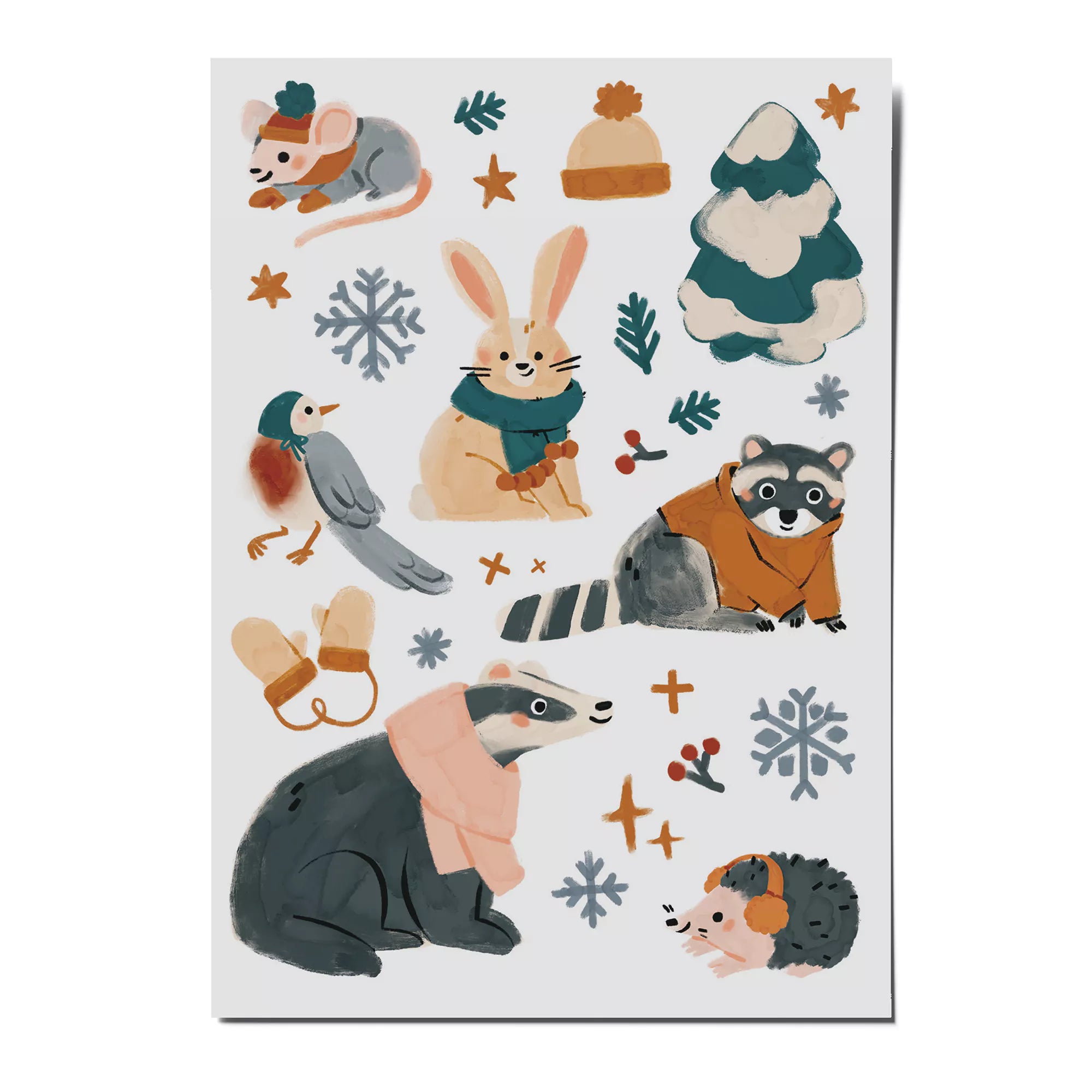 vegane Kindertattoos - Mützen und Handschuhe