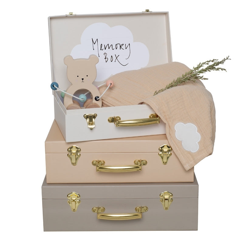 Aufbewahrungskoffer - 3er Set, Beige