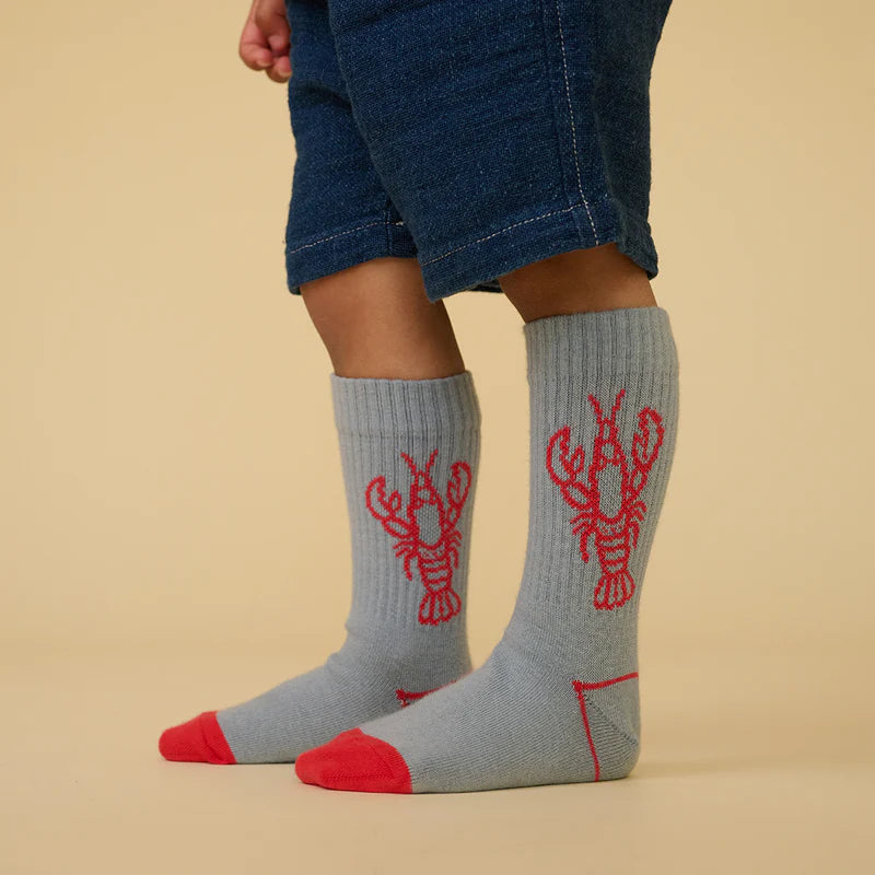 gerippte Baumwollsocken - Lauge Socks