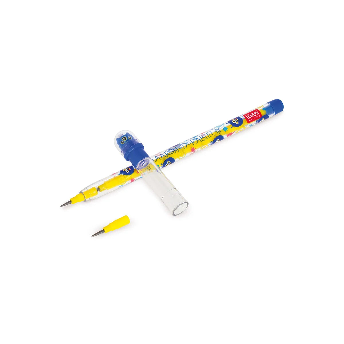 Stapelbarer Bleistift mit Radiergummi - Monster